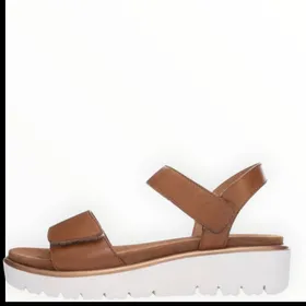 Keilsandalen Cognac Leder
