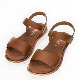 Keilsandalen Cognac Leder