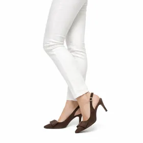 Slingback pumps Brown