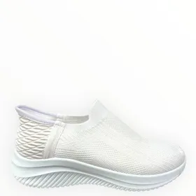 Sneakers Slip-on Weiß Textil