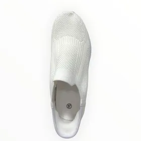Sneakers Slip-on Weiß Textil