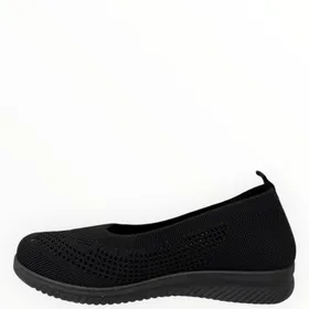 Ballerines Noir Textile