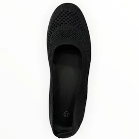 Ballerines Noir Textile