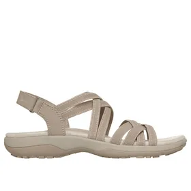 Skechers Reggae Slim Sandals Taupe Textile