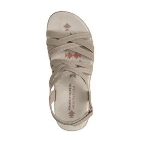Skechers Reggae Slim Sandals Taupe Textile