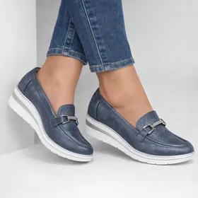 Mocassins compensés Bleu