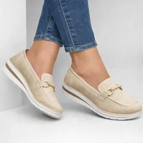 Mocassins Compensés Beige