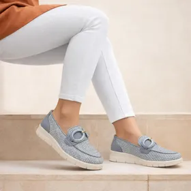 Mocassins compensés Bleu
