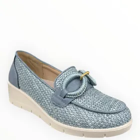 Mocassins compensés Bleu