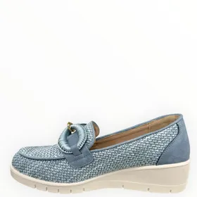 Mocassins compensés Bleu