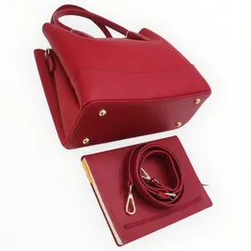 Sac à main Rouge 3 compartiments