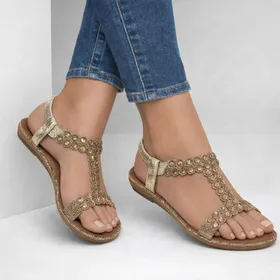Double Heart Sandals Gold