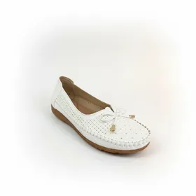 Ballerinas mit Keilabsatz Weiß