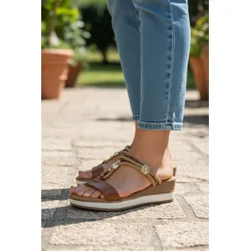 Keilsandalen Camel