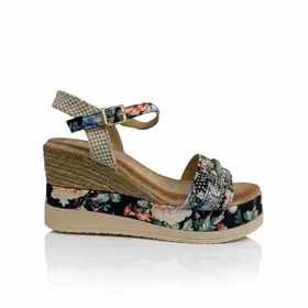 Keilsandalen Schwarz