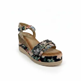 Keilsandalen Schwarz