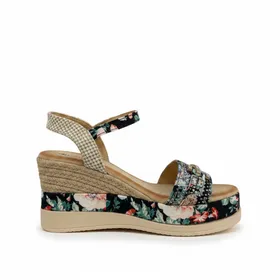 Keilsandalen Schwarz