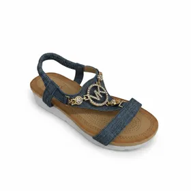 Keilsandalen Blau