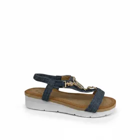 Keilsandalen Blau