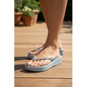Sleehak teenslippers Blauw