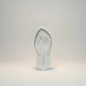 Sleehak slippers Wit