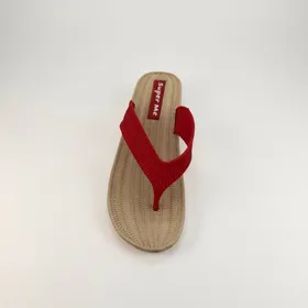 Sleehak slippers Rood