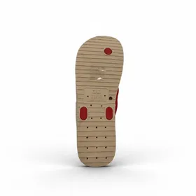 Sleehak slippers Rood