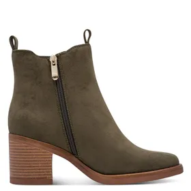 Marco Tozzi Feel Me Ankle Boots Green Textile