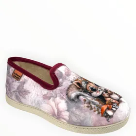 Slippers Ecureuil Red Textile