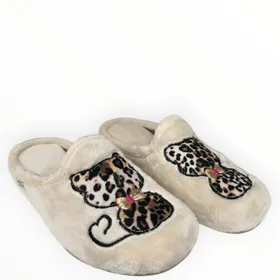 Slippers Mule Beige Textile