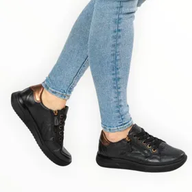 Ara Sneakers Cuir Noir