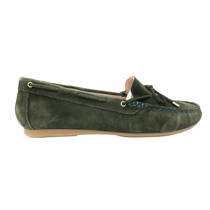 Giulia Mocassins Cuir Vert