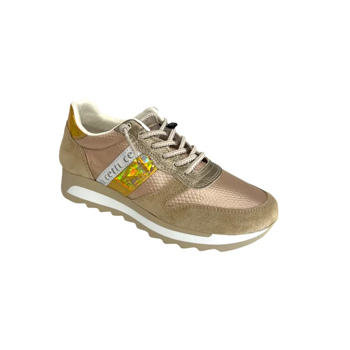 Cetti Sneakers Compensées Cuir Rose