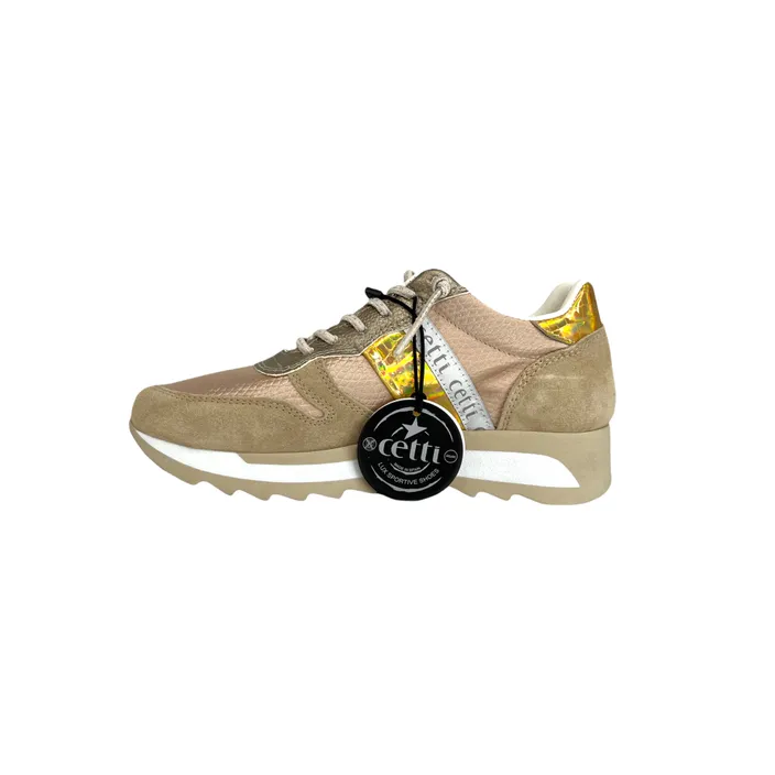 Cetti Sneakers Compensées Cuir Rose