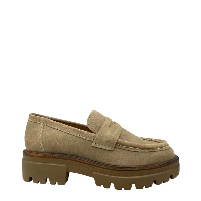 Mocassins Dozo Cuir Taupe