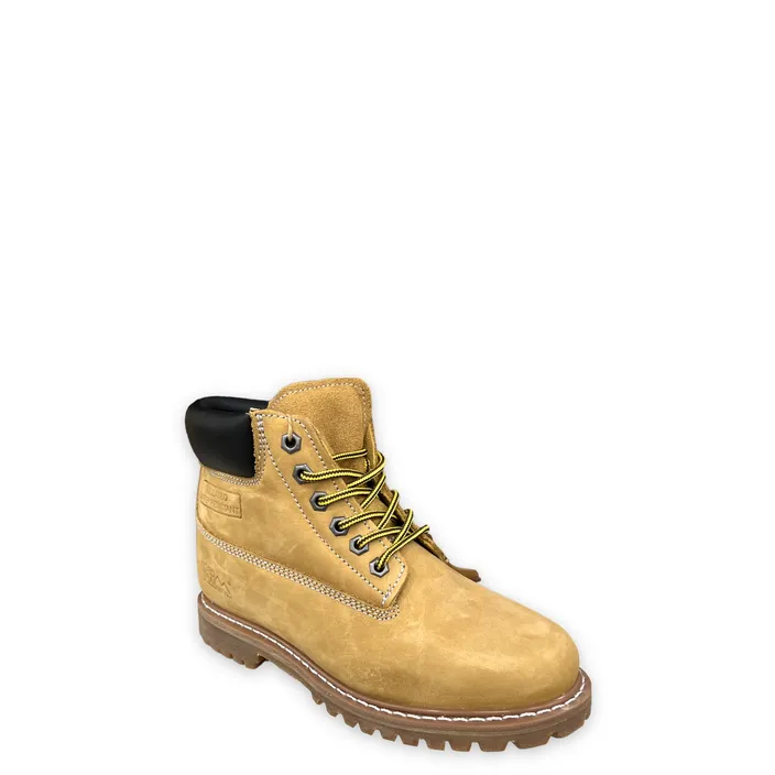 Enkellaarsjes Leder Kameel Safety Jogger