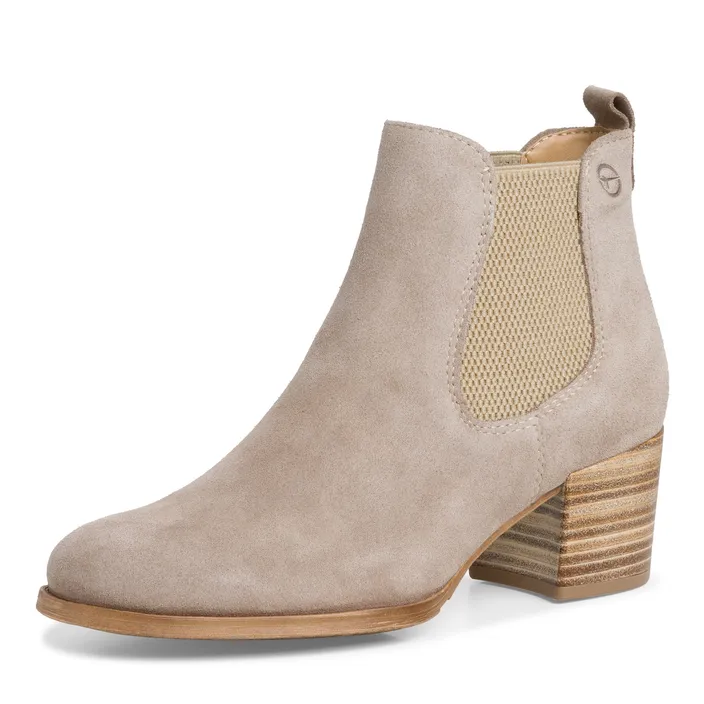 Tamaris Enkellaarsjes Leder Taupe