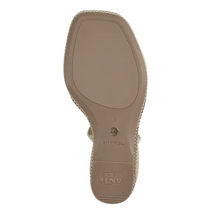 Tamaris Keil Sandalen Leder Elfenbein