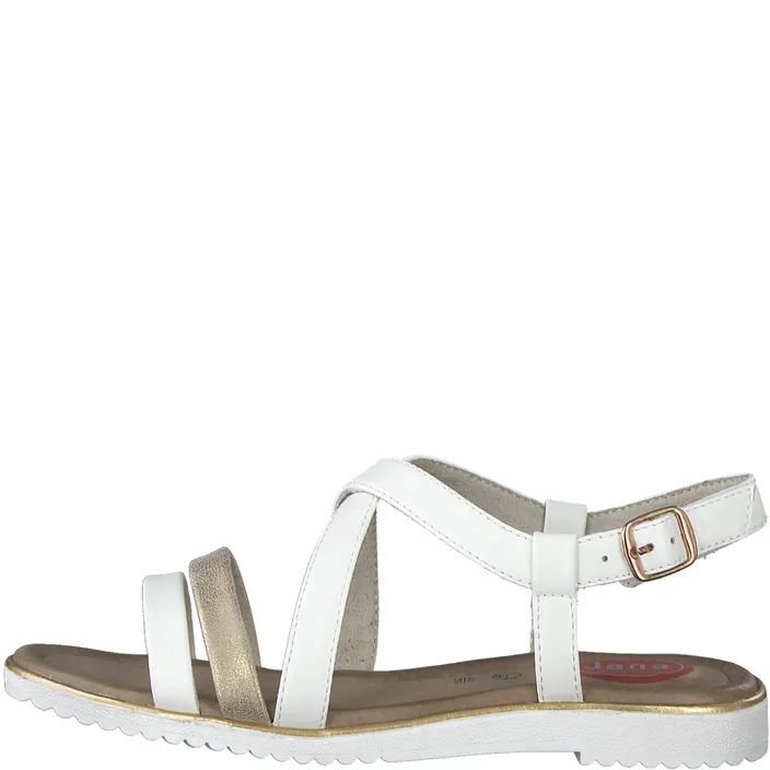 Jana Comfort Sandals White Width H
