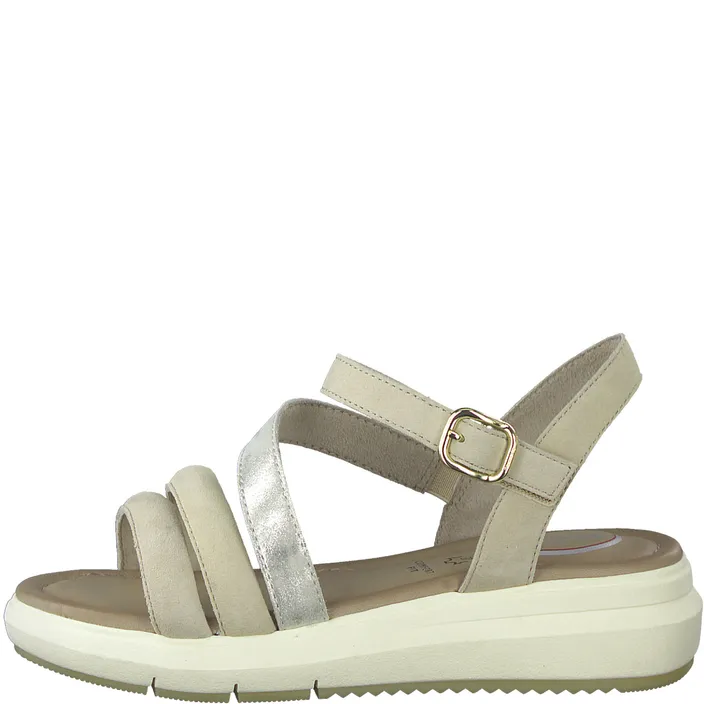 Tamaris Wedge Sandals Leather Beige