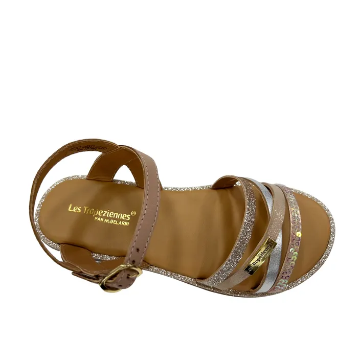 Sandalen Meisjes Les Tropéziennes Leder Beige