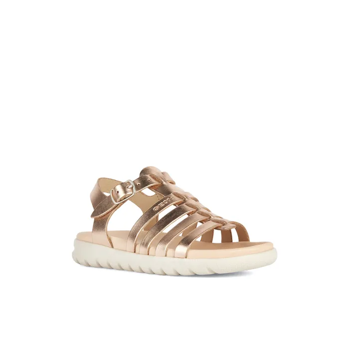 Sandales Fille Geox Cuir Métal