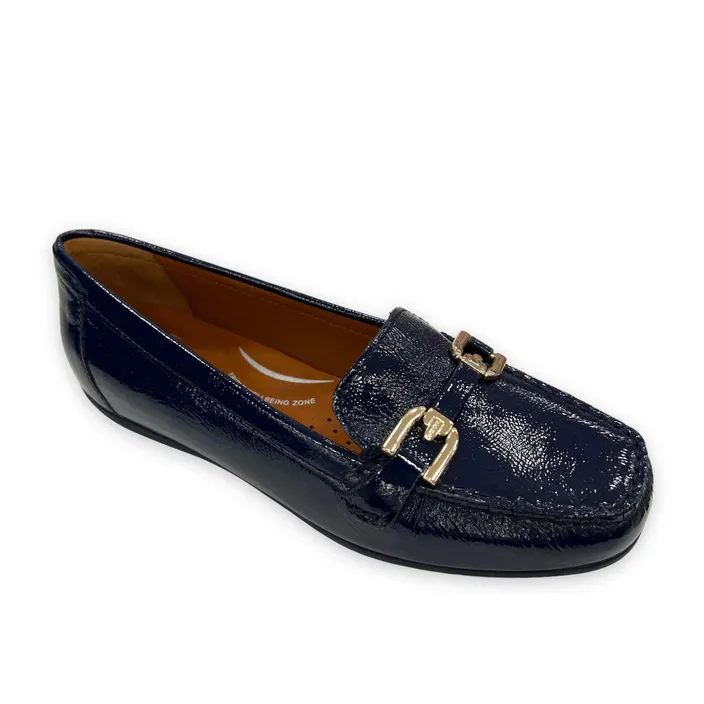 GEOX Mocassins Leder Blauw