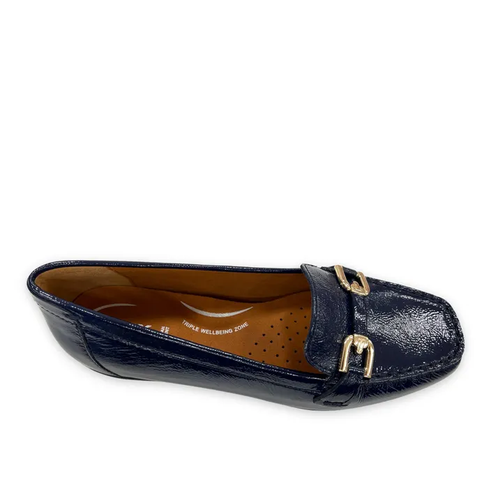 GEOX Mocassins Leder Blauw