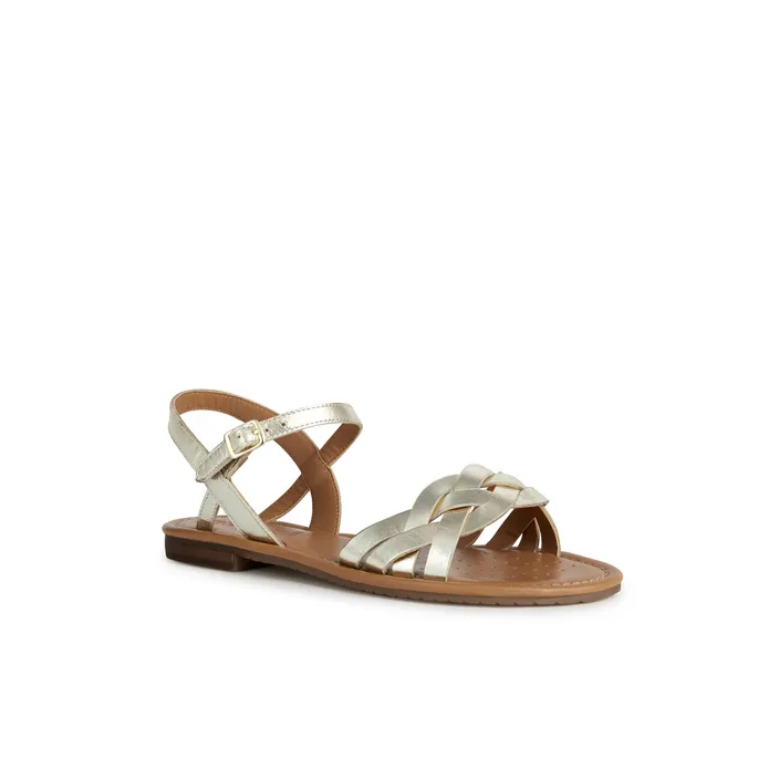Sandales Geox Cuir Or Clair