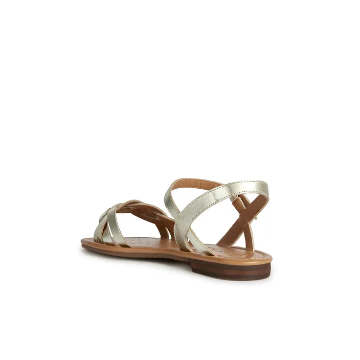 Sandales Geox Cuir Or Clair