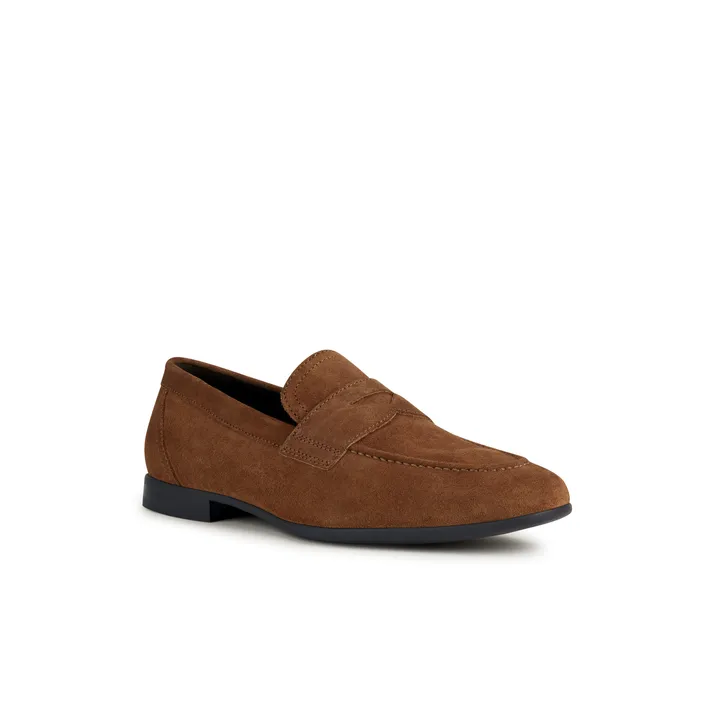 Geox Mocassins Suède Bruin
