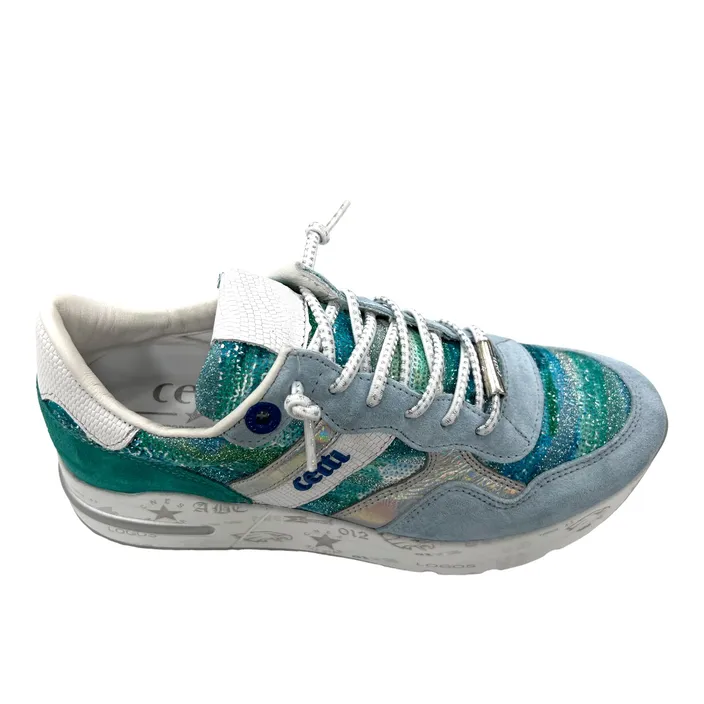 Cetti Sneakers Compensées Cuir Vert