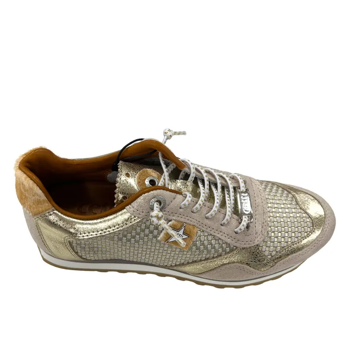 Cetti Sneakers Compensées Cuir Champagne