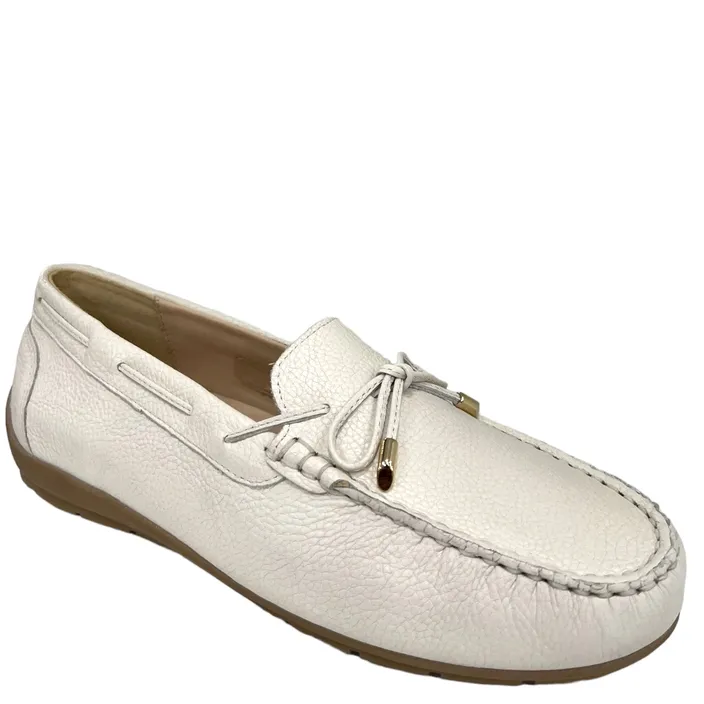 Ara Mocassins Leder Crème Breedte G